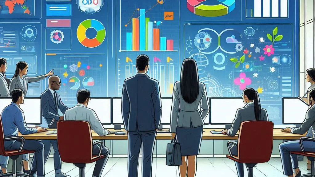 คนกำลังดูแผนประกอบการ